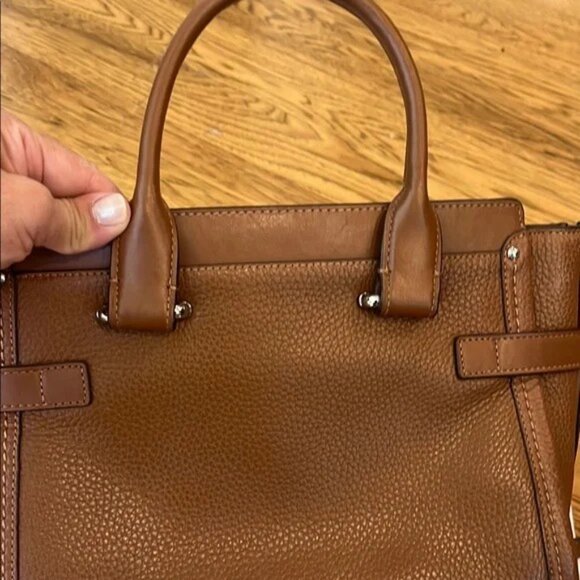 Coach Swagger 27 Pebbled Brown Leather Bag - Picture 2 of 7